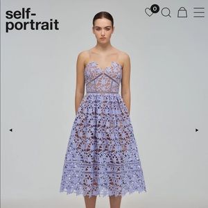 Self portrait Lilac Azalea Midi dress